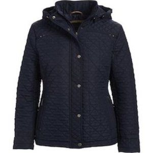 Weatherproof Classic Navy Hooded Quilted Jacket
